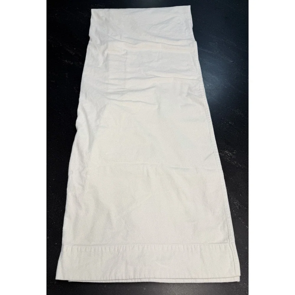 Garnet Hill White Cotton Flannel Twin Sheet Set Fitted Flat 2 Pillowcases